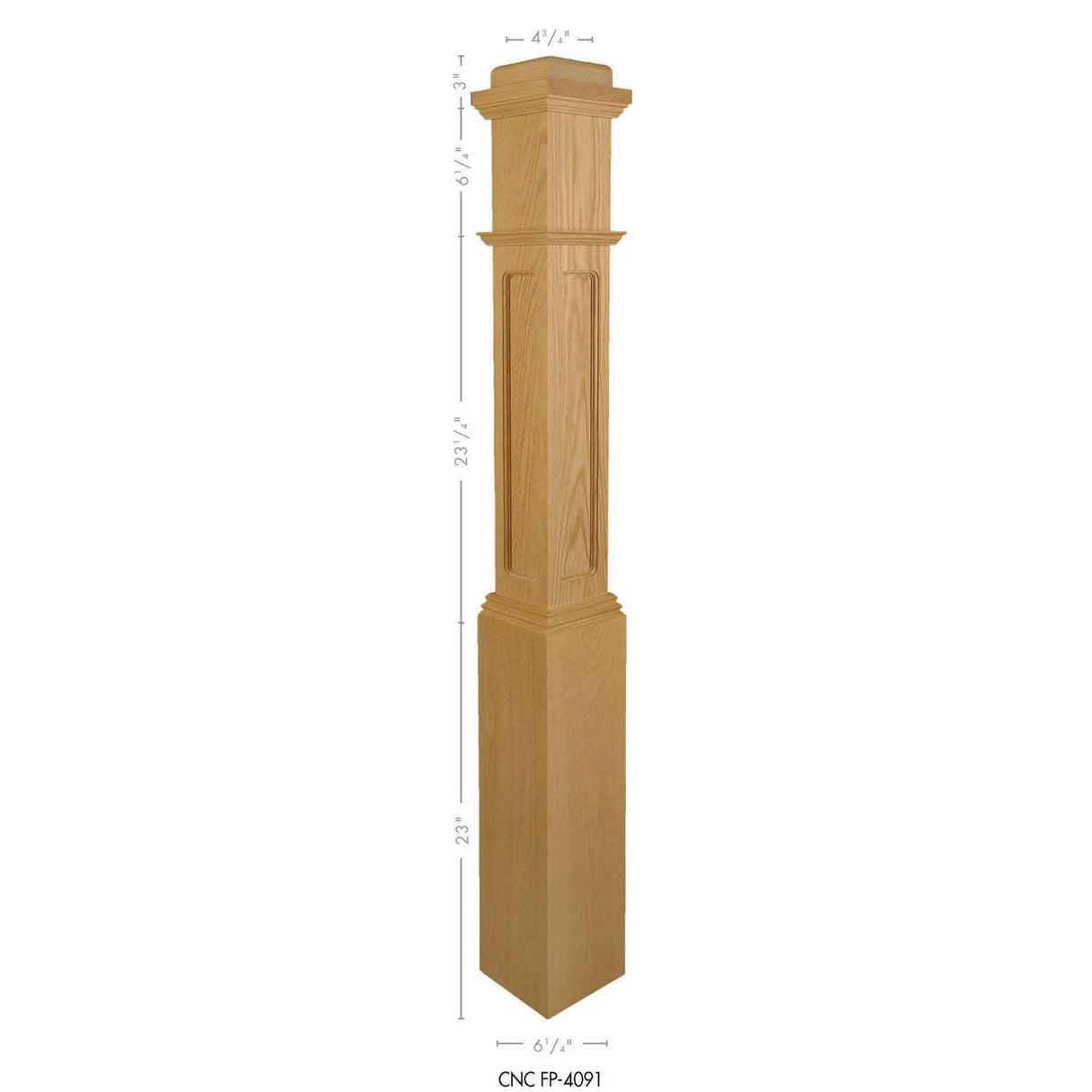 FP-4091 Flat Panel Box Newel Post