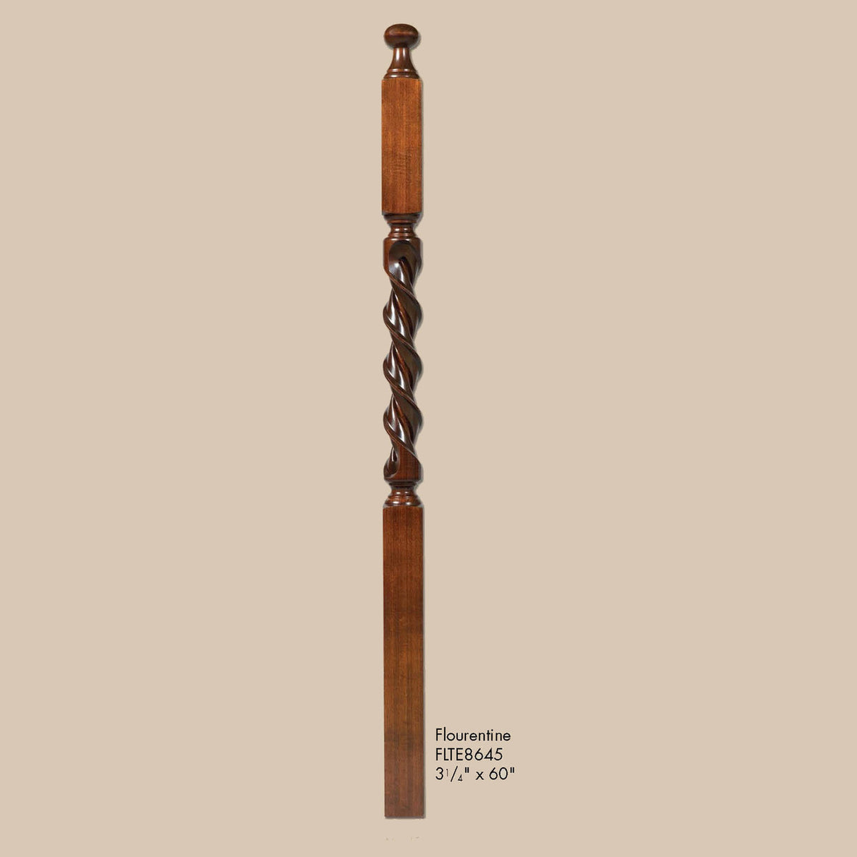 FLTE-8645 60" Flourentine Newel Post