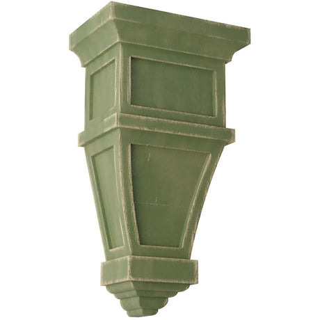 Alpine Wood Vintage Decor Corbel (CORWD06X04X11AP) Restoration Green