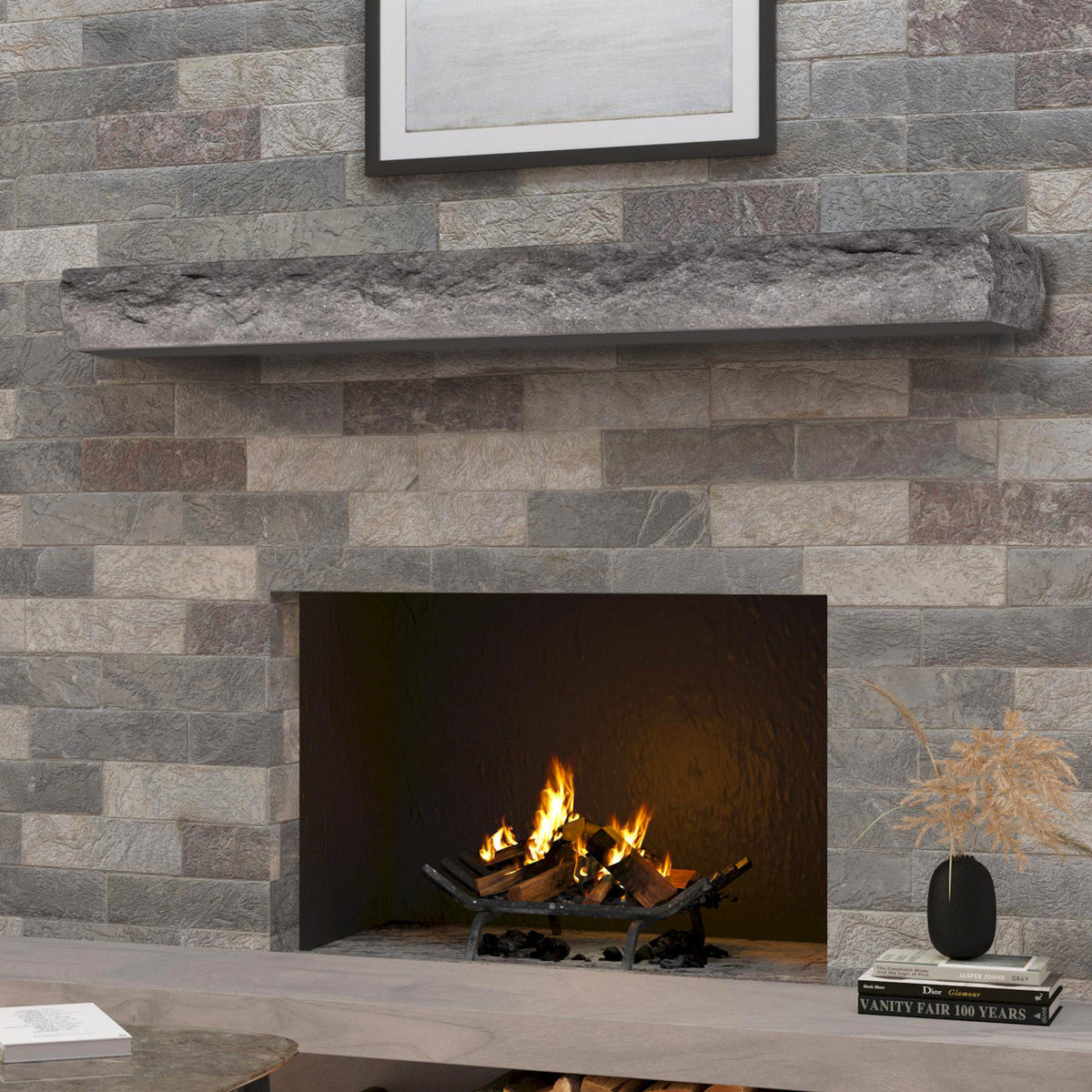 NCCS Natural Cut Stone Non-Combustable Fireplace Mantel Shelf