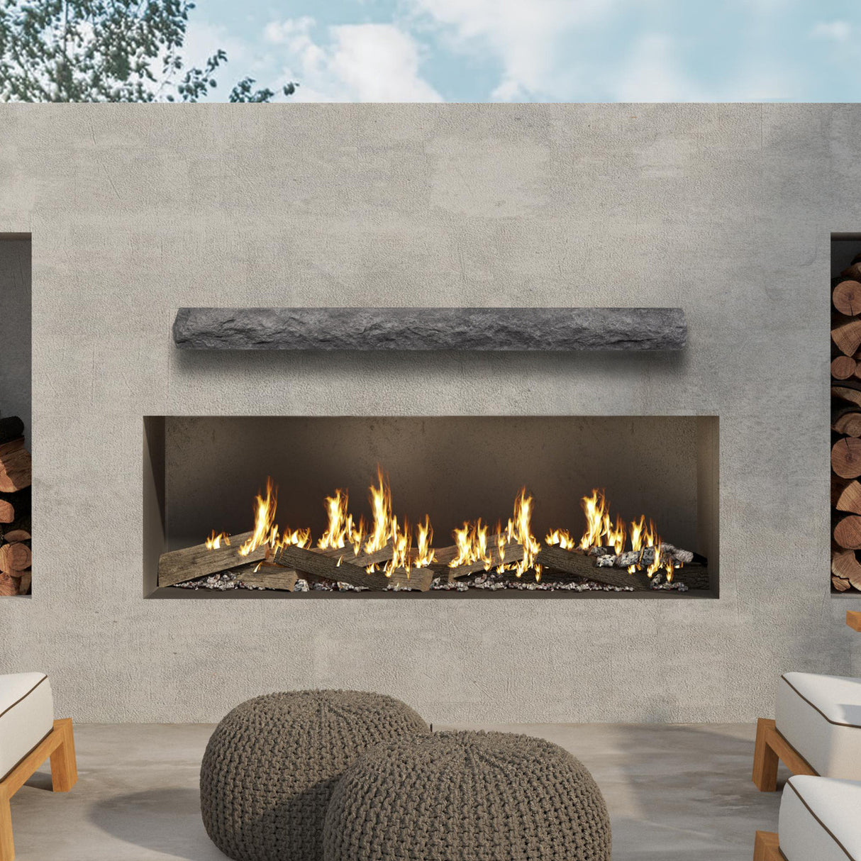 NCCS Natural Cut Stone Non-Combustable Fireplace Mantel Shelf