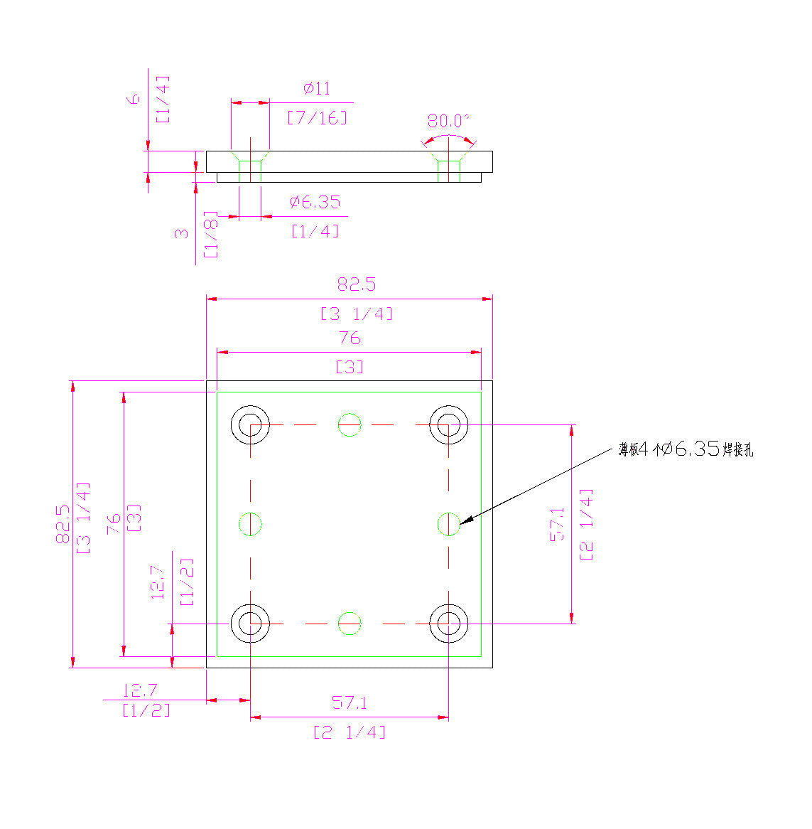 HFSTB-4000-CAP-R Metal Cap Square Edge Recessed CADD