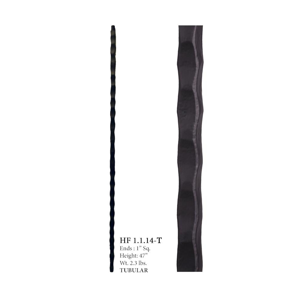 HFSTB1.1.14-T Hammered Plain Tubular Steel Newel (2)