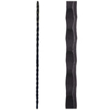 HFSTB1.1.14-T Hammered Plain Tubular Steel Newel