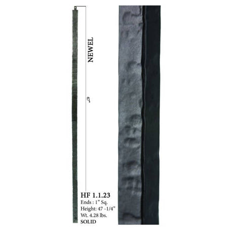 HF1.1.23 Square Plain Solid Wentworth Newel Post