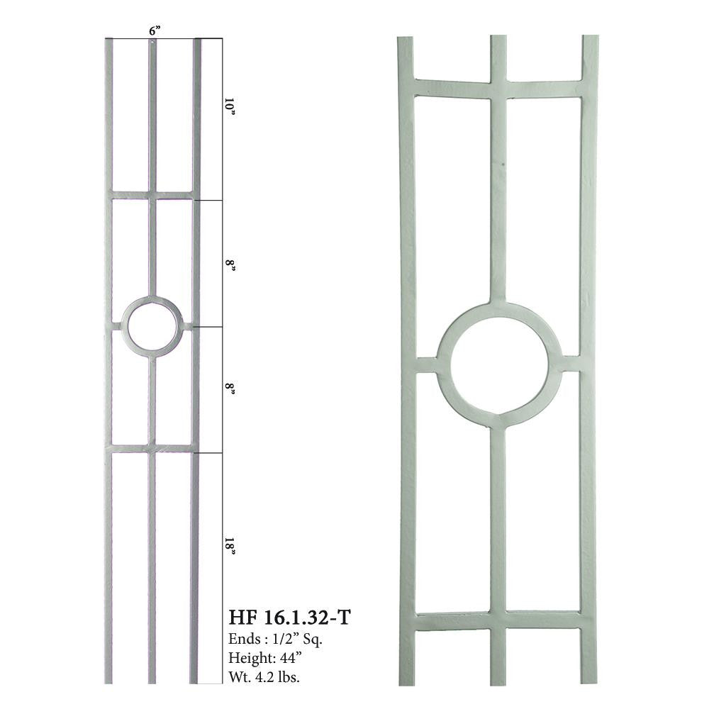 HF16.1.32-T Tubular Ash Gray 3-Leg Designer Panel