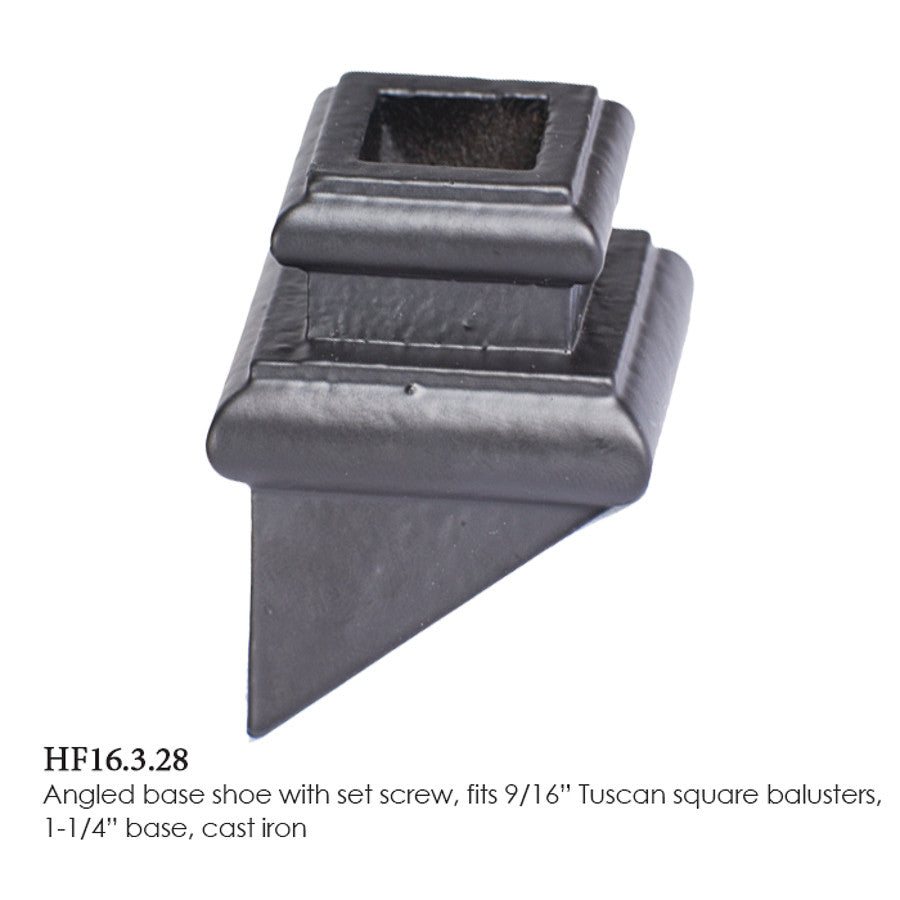 HF16.3.28 Tuscan Pitch Shoe for 9/16" (14mm) Balusters