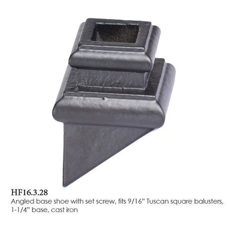 HF16.3.28 Tuscan Pitch Shoe for 9/16" (14mm) Balusters