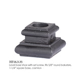 HF16.3.35 Iron Flat Shoe 5/8" Round Balusters