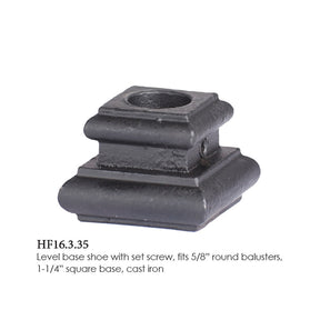 HF16.3.35 Iron Flat Shoe 5/8" Round Balusters