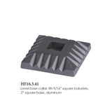 HF16.3.41 Square Scalloped Shoe, Satin Black