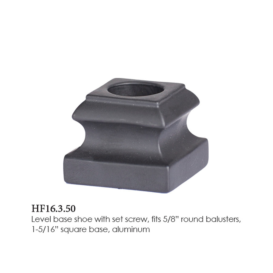 HF16.3.50 Iron Flat Shoe 5/8" for Round Balusters