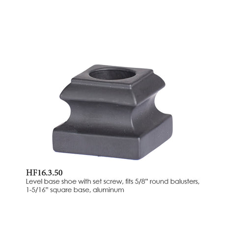 HF16.3.50 Iron Flat Shoe 5/8" for Round Balusters