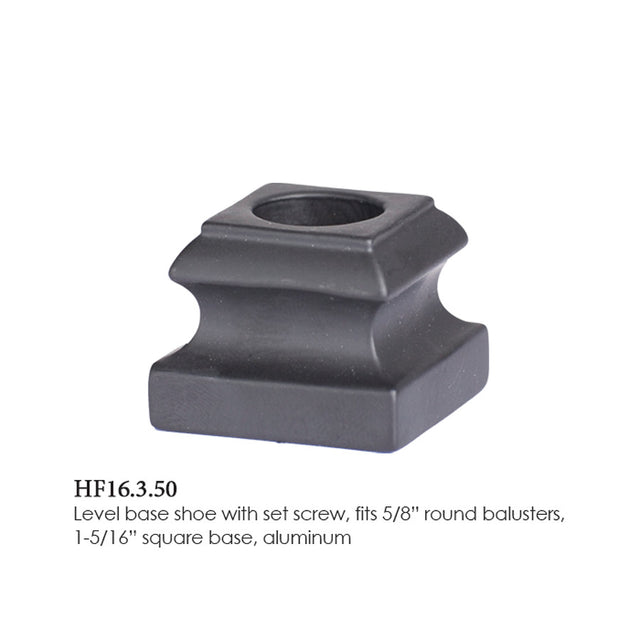 HF16.3.50 Iron Flat Shoe 5/8" for Round Balusters
