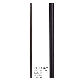 HF16.5.11-T 1-3/16" Ash Gray Plain Round Iron Newel Post