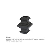 HF16.5.1 Adjustable Knuckle with Set Screw, Square 1/2"