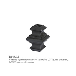 HF16.5.1 Adjustable Knuckle with Set Screw, Square 1/2"