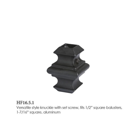 HF16.5.1 Adjustable Knuckle with Set Screw, Square 1/2"