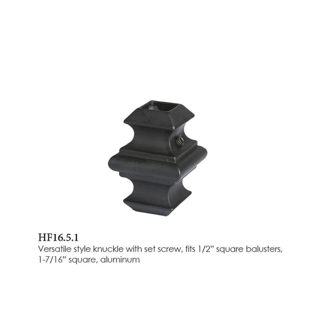 HF16.5.1 Adjustable Knuckle with Set Screw, Square 1/2"