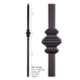 HF16.5.9 Single Knuckle Iron Newel Post