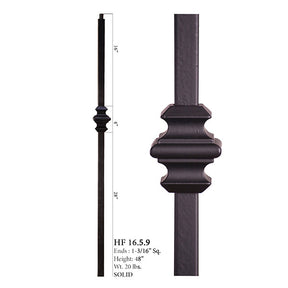 HF16.5.9 Single Knuckle Iron Newel Post