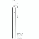 Long Arche Tubular Steel Baluster 