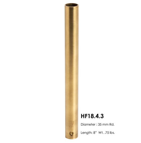 HF18.4.3 Round Newel Post Sleeve, Brass