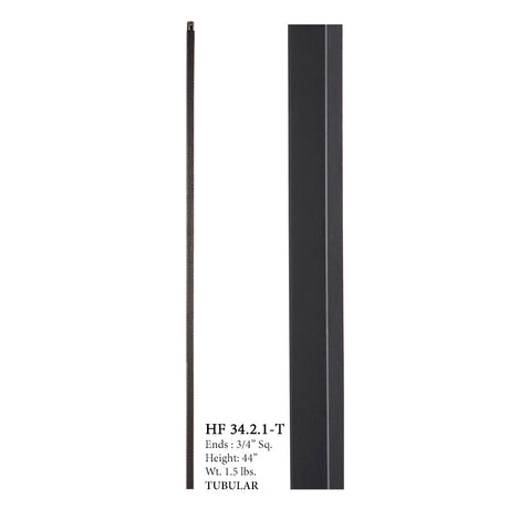 HF34.2.1-T MEGA Plain Square Bar Tubular Steel Baluster