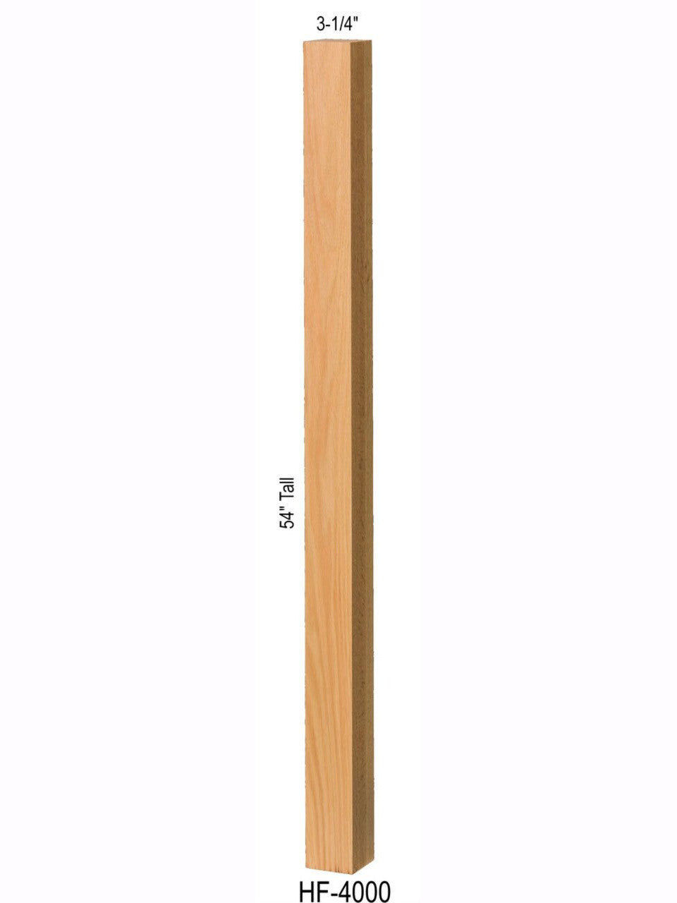 HF4000 S4S Red Oak Newel Post