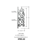 HFBX.A2 Bordeaux Radius Balcony Iron Panel