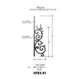 HFBX.B1 Bordeaux Rake Iron Panel