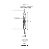 HFBX.F Bordeaux Balcony Iron Panel