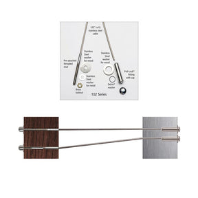 Outside to Outside Cable Kit for Steel or Wood Posts (HFC18.102)