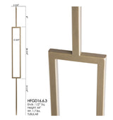 HF16.6.3 Rectangle Tubular Steel Baluster, Dorado Gold