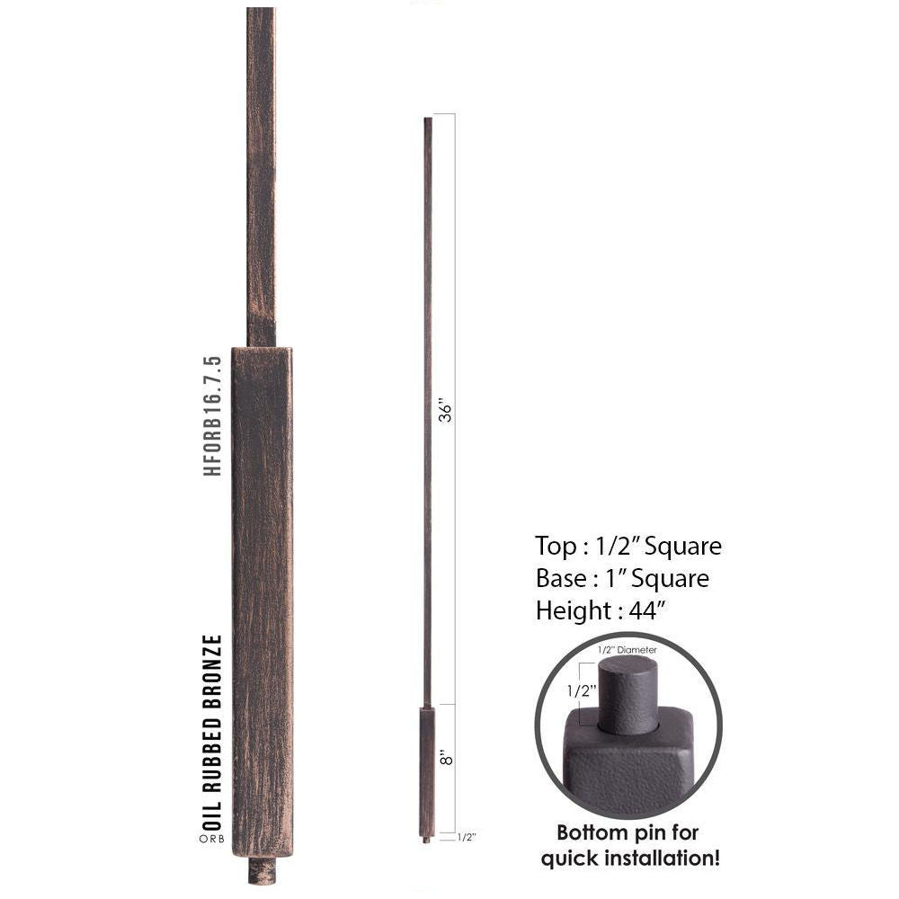 HFORB16.7.5 Oil Rubbed Bronze Foundation Baluster