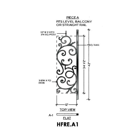 HFRE.A1 Regency Level Balcony Iron Panel