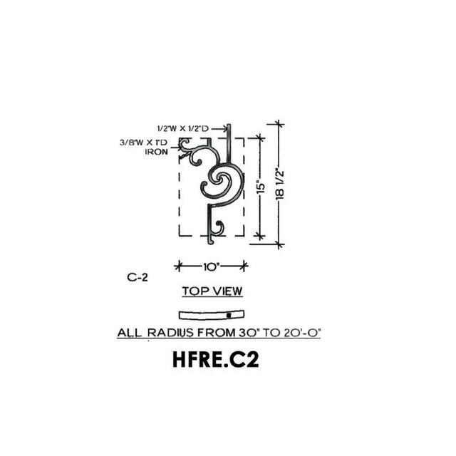 HFRE.C2 Regency Curved Half Height Rake Panel