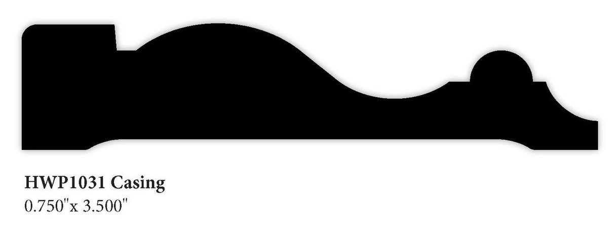031 3-1/2" Hardwood Casing