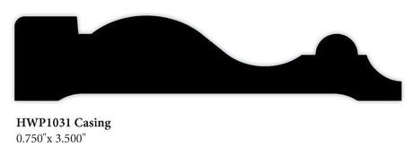 031 3-1/2" Hardwood Casing