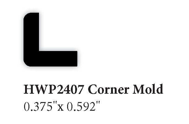 2407 0.375" x 0.592" Corner Molding
