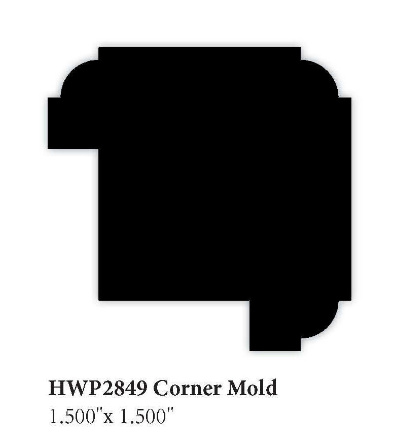 2849 1.5" x 1.5" Corner Molding