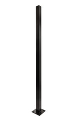 I0032 Satin Black 1 2/3" Square Newel Post, Floor Mount