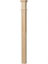 MFP-4075 Actual Flat Panel Box Newels, Hard Maple