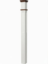 MFP-4075 Primed Farmhouse-Style with Special Species Trim Box Newel
