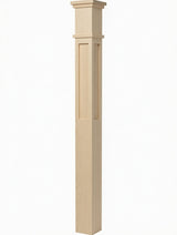 MFP-4075 Actual Flat Panel Box Newels, Soft Maple