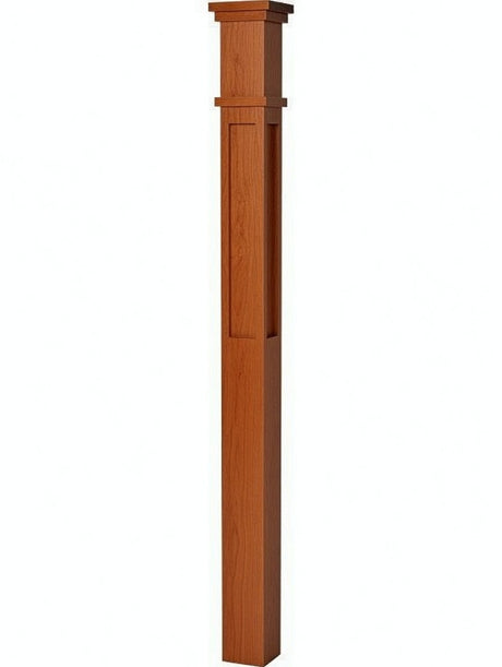  MFP-4375 Actual Flat Panel Mission-Style Box Newel Post American Cherry
