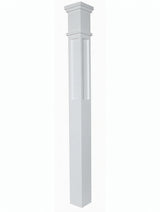 MFP-4375 Actual Flat Panel Mission-Style Box Newel Post Primed