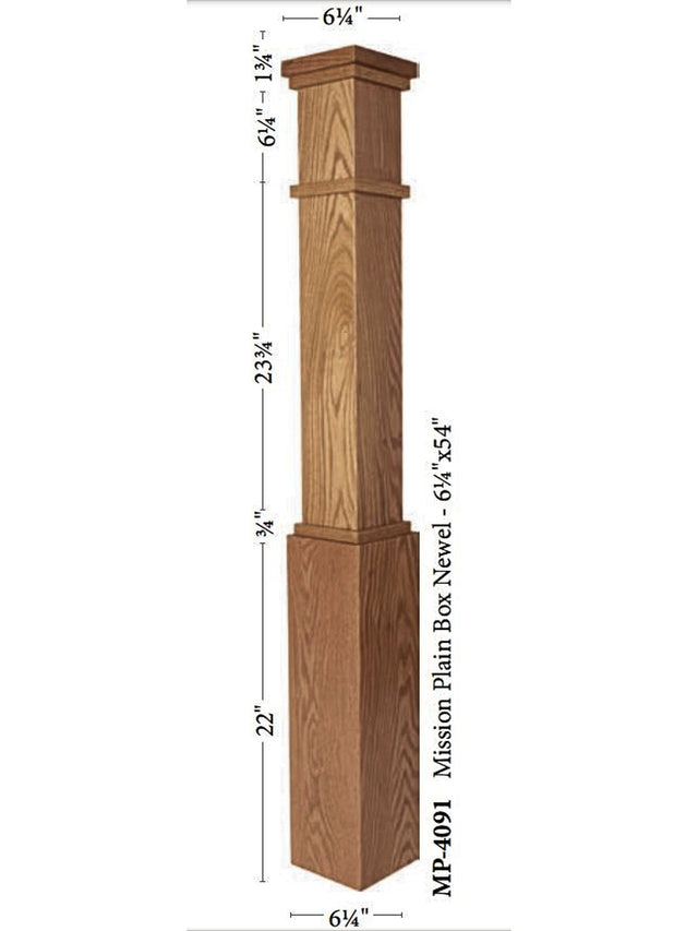MP-4091 Plain Farmhouse Box Newel Post