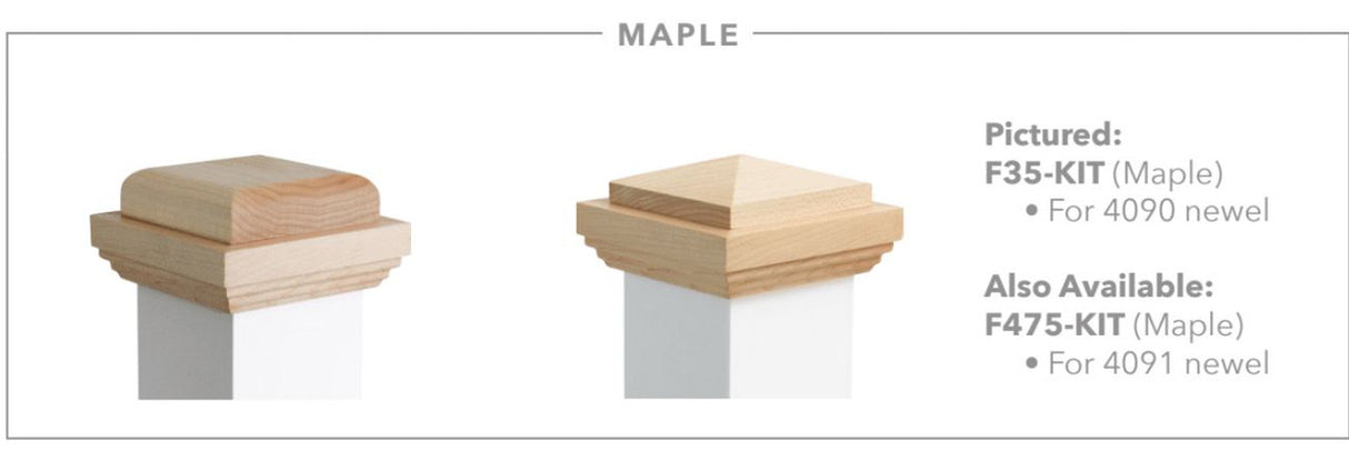 Maple Newel Caps