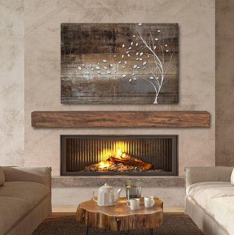 New River Non-Combustable Fireplace Mantel Shelf, Fieldstone Interior